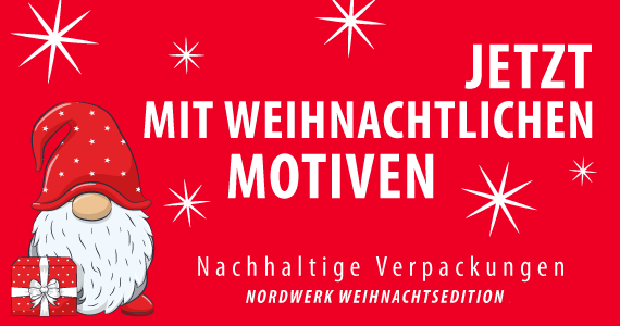 nachhaltige Verpackungen mit weihnachtlichen Motiven